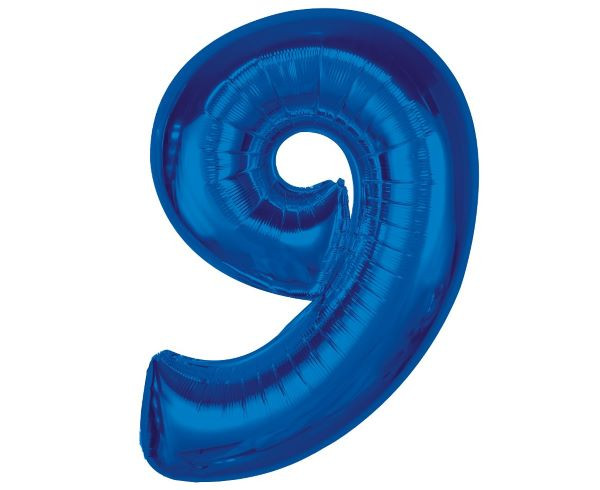 Balon foliowy Smart cyfra 9 niebieska 92cm AA CH-S9N9 GoDan